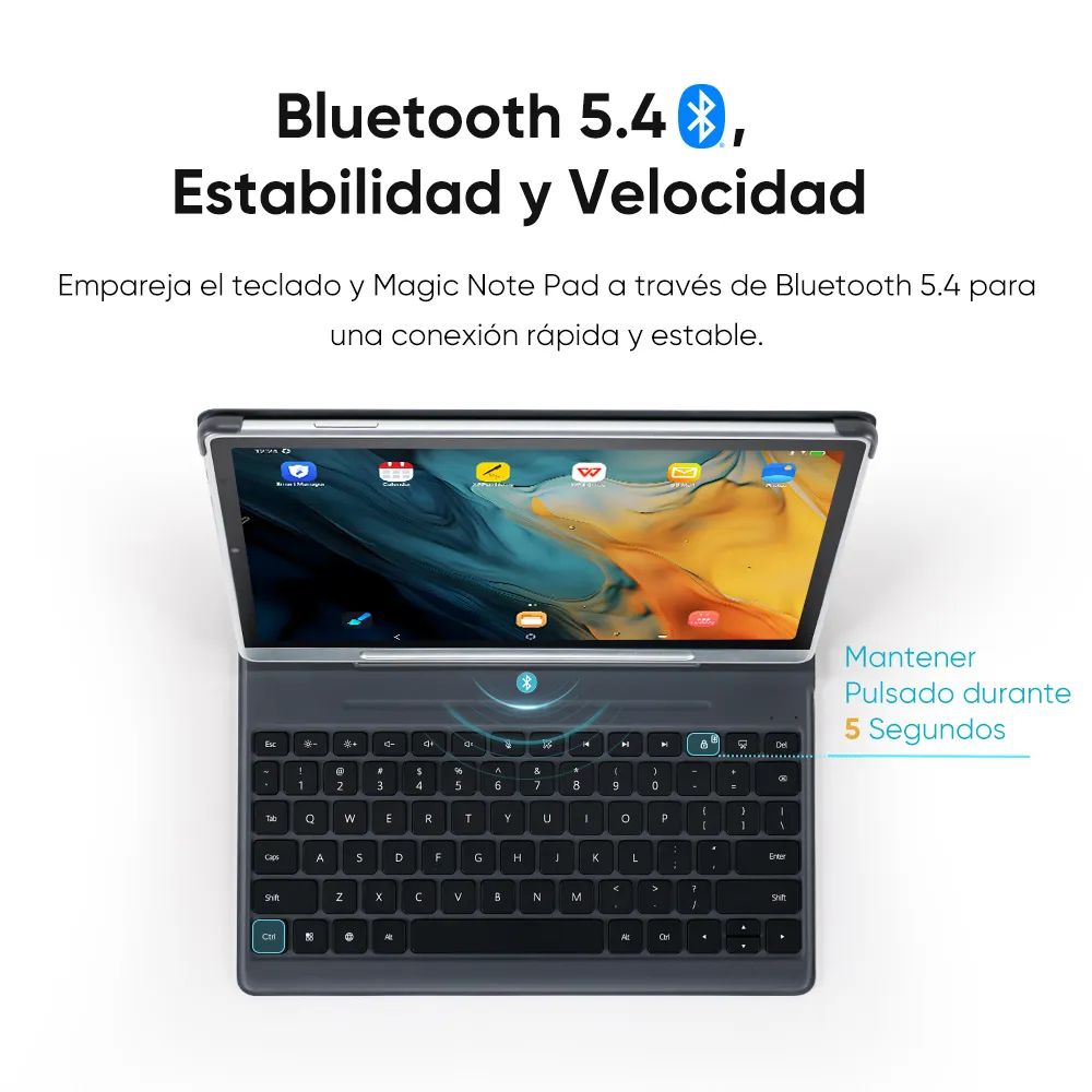 ACK09 Folio Teclado para Magic Note Pad (Bluetooth) - Imagen 4