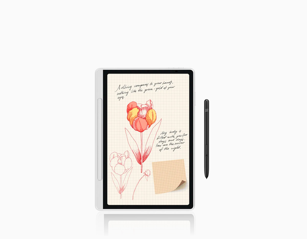 dibujo y notas sobe la xppen magic note pad