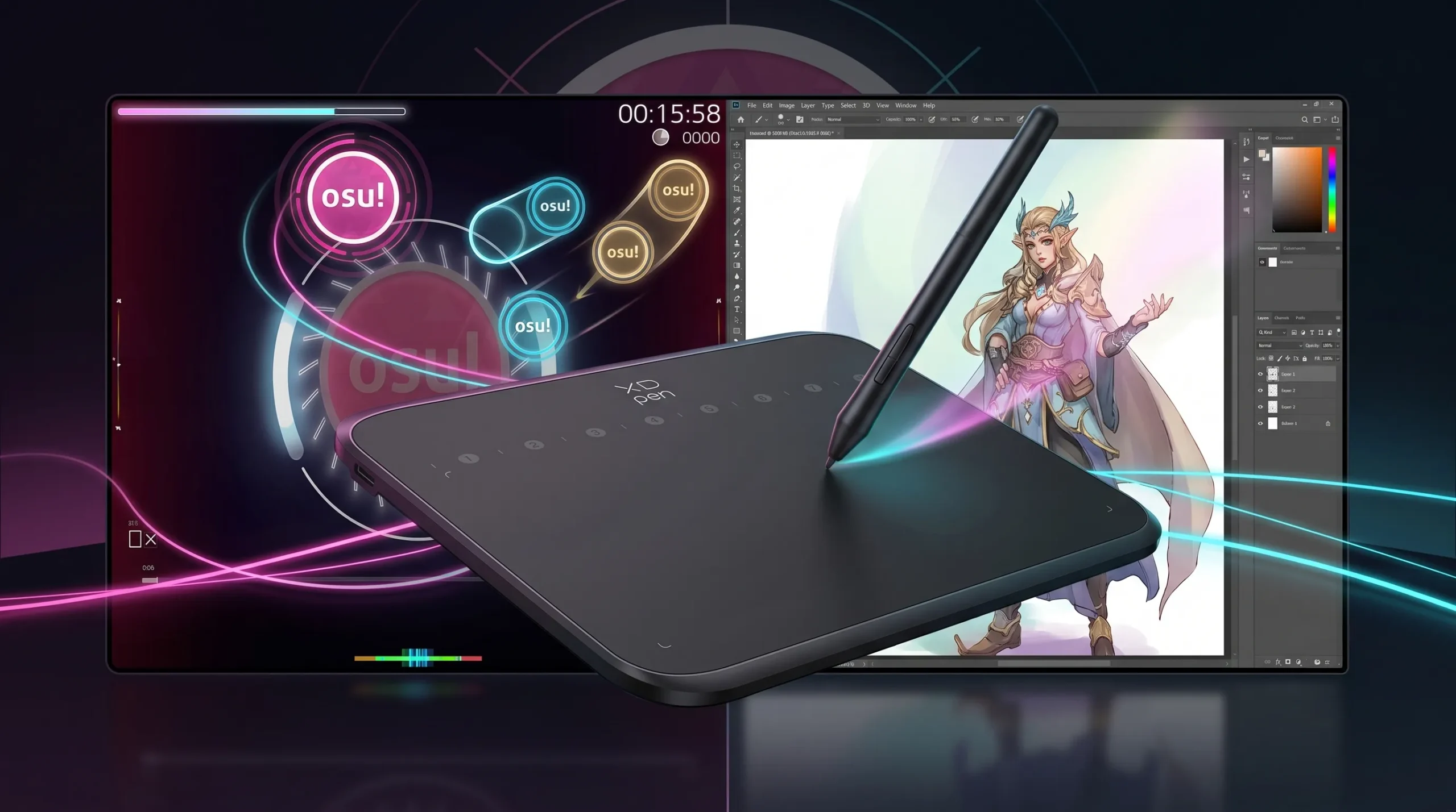 Jugando osu! con la tableta XPPen Deco 640